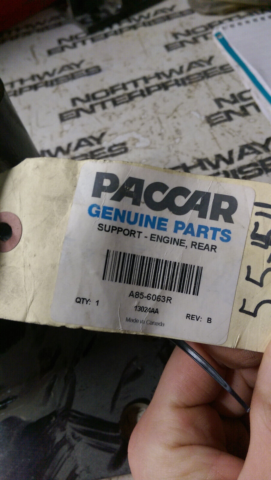 A85-6063R Paccar Made Peterbilt Engine Support Motor Mount Rear RH Pass Side