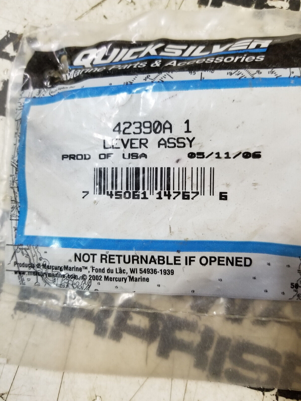 MERCURY QUICKSILVER 42390A-1 LEVER ASSEMBLY