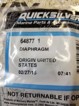 64877 QUICKSILVER MERCURY DIAPHRAGM