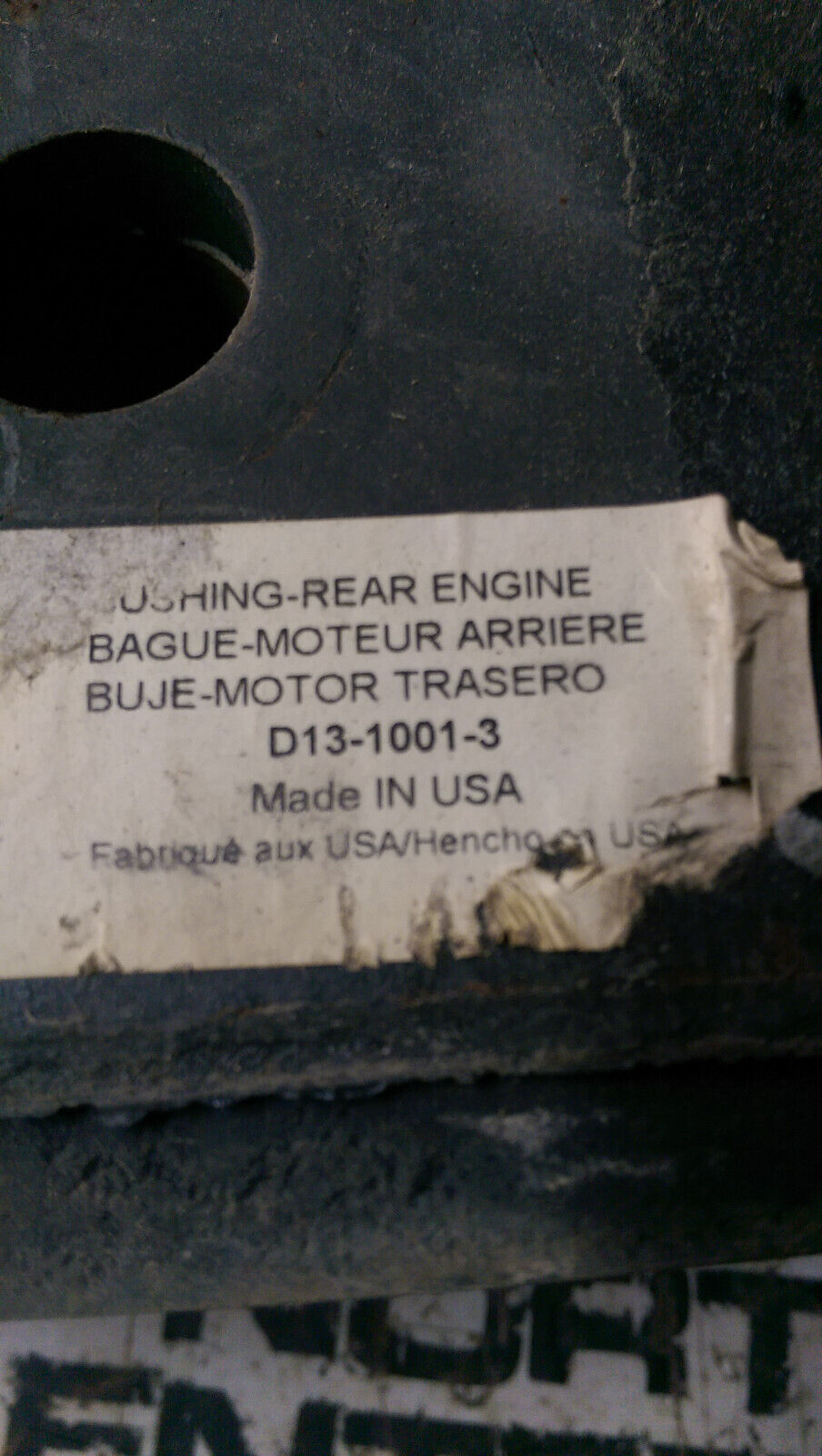 Peterbilt D13-1001-3 Bushing Rear Engine Green