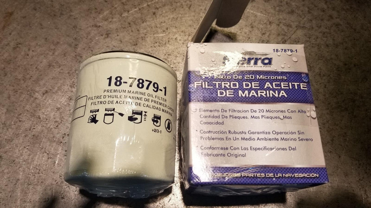 Sierra 18-7879-1 Marine Oil Filter 12 CS Chrysler Inboard L-319 Johnson/Evinrude