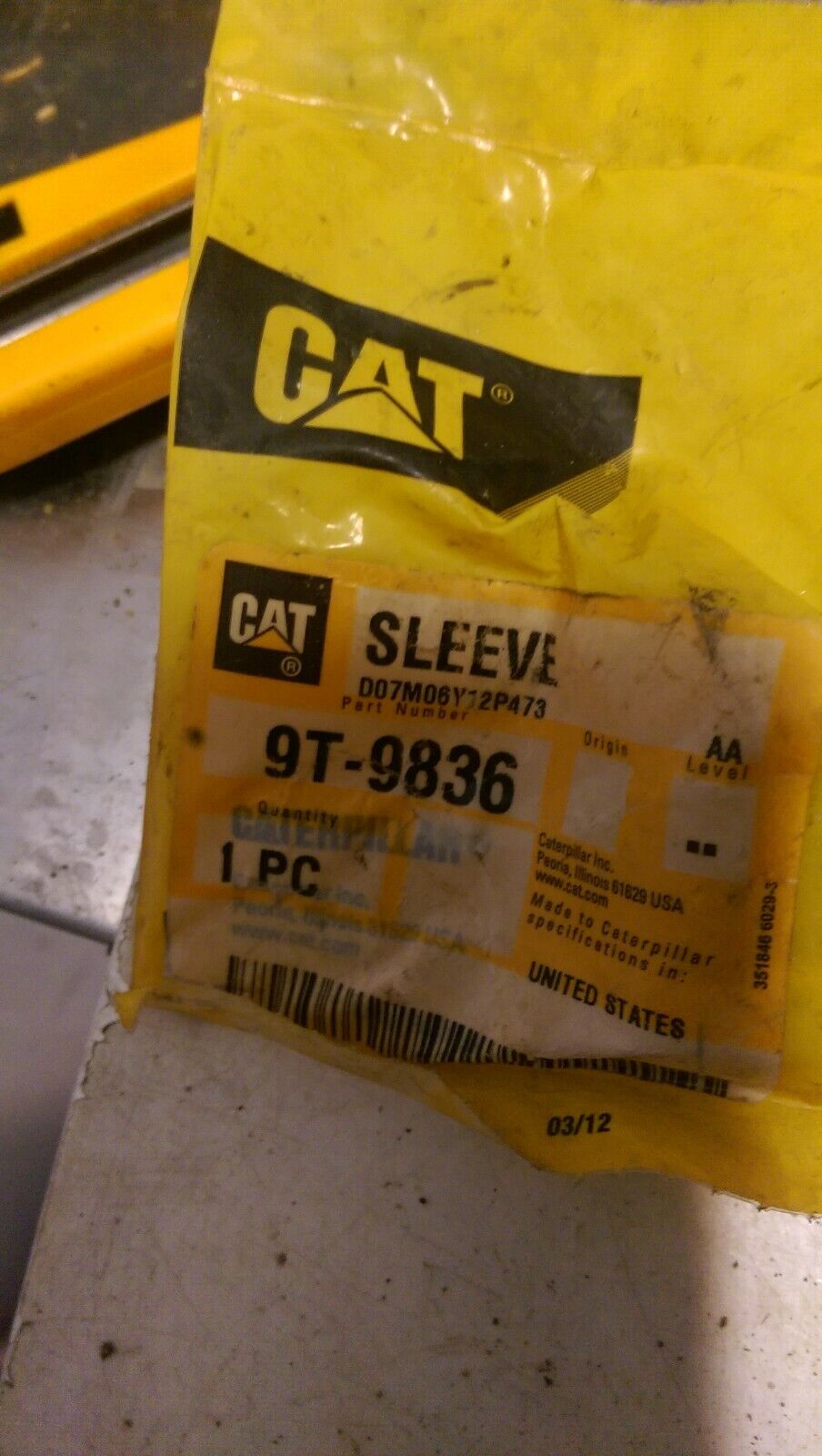 CATERPILLAR 9T-9836: SLEEVE