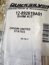 Mercury Mercruiser Quicksilver 12-892619A01 Shim Kit