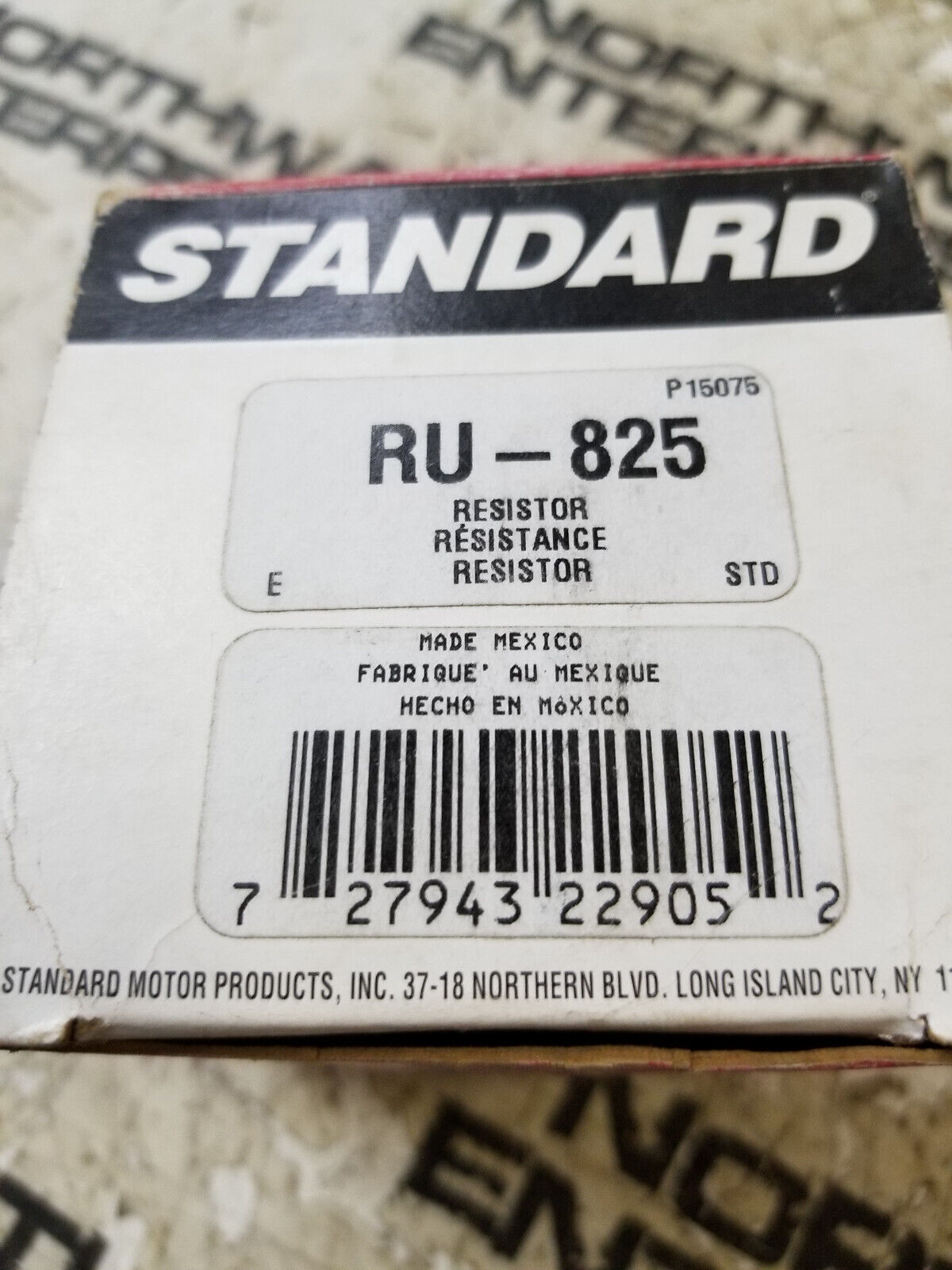 HVAC Blower Motor Resistor Rear Standard RU-825