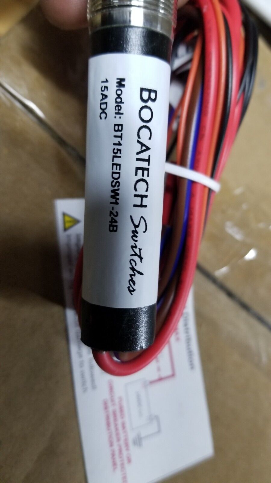 BOCATECH 24V MINI LED POWER SWITCH SKU: BT15LEDSW1-24B