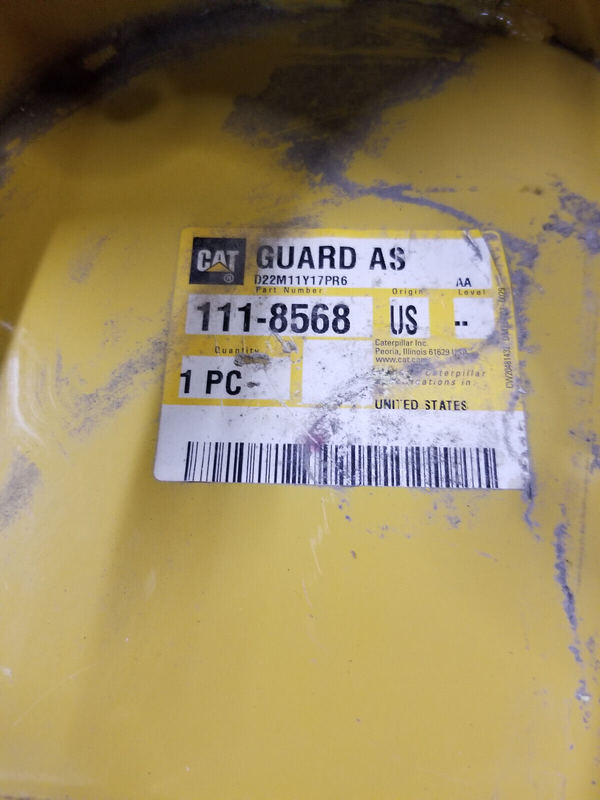 CAT 111-8568 Guard (Compressor Pulley) 1118568