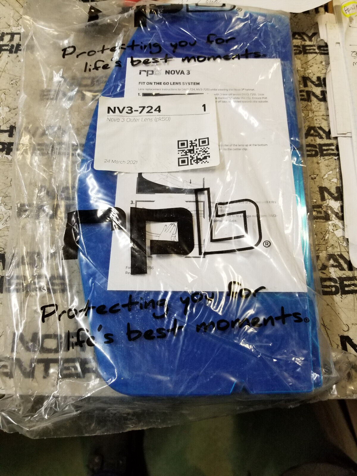 RPB Nova 3 Sandblasting Hood OUTER Lens Shield NV3-724 Pack Of 50