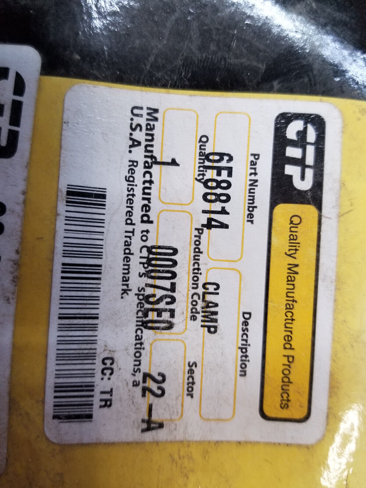 CTP 6F8814 CLAMP 6F-8814