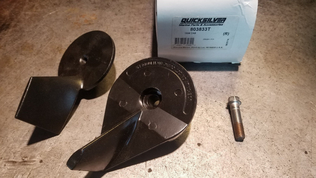 Mercury Quicksilver Boat Trim Tab 803833T | Black 2 PIECES AS SHOWN 1 BOX