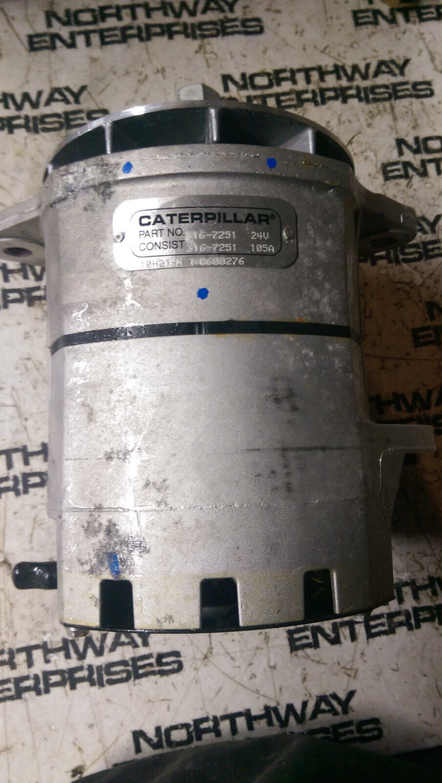 Caterpillar 316-7251 CAT 24 Volt 105 Amps Heavy Duty Alternator Aluminum Casting