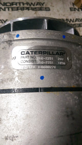 Caterpillar 316-7251 CAT 24 Volt 105 Amps Heavy Duty Alternator Aluminum Casting