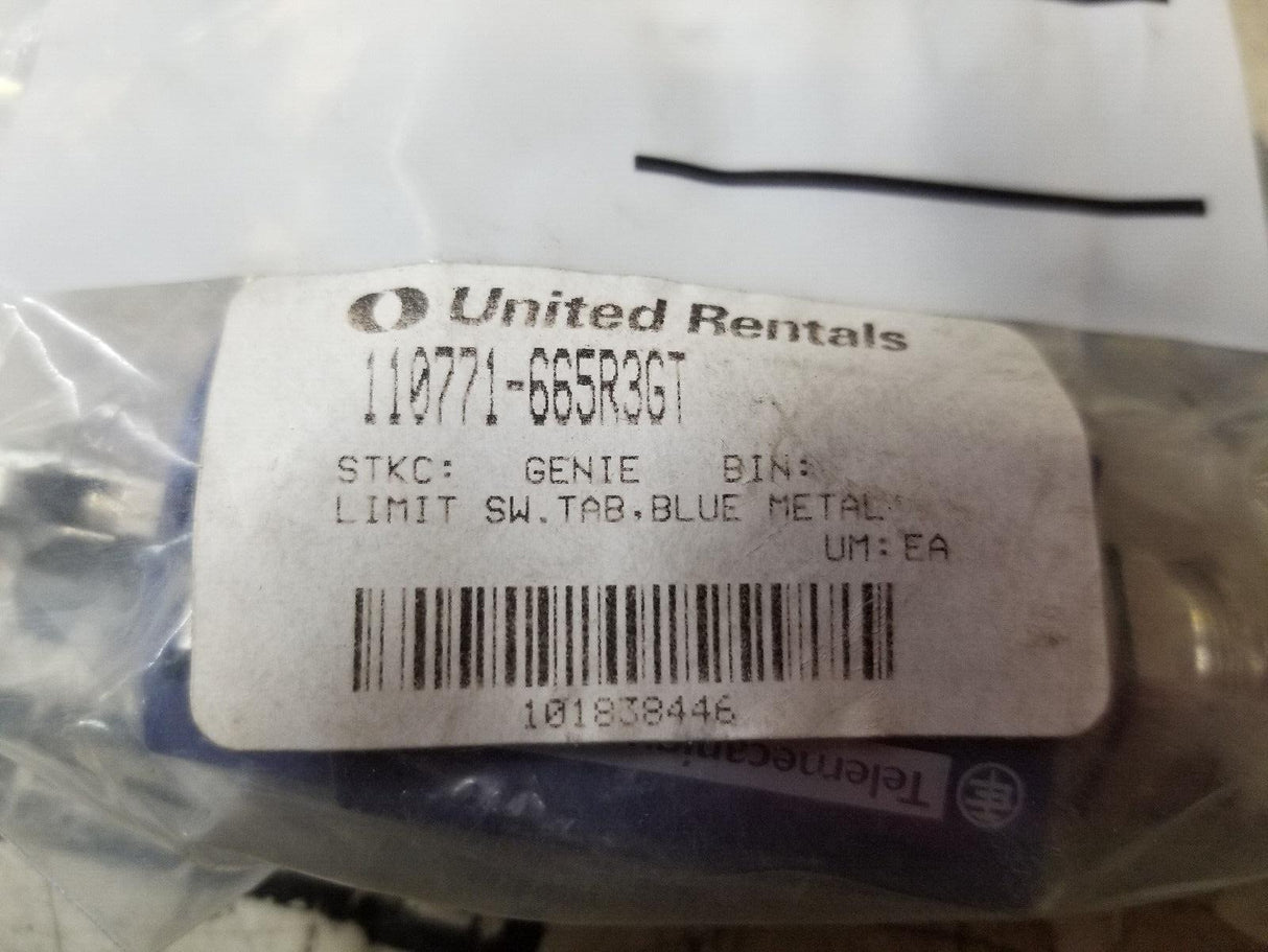 Genie Lift Part # 110771-665R3GT - LIMIT SW.TAB,BLUE METAL, EA