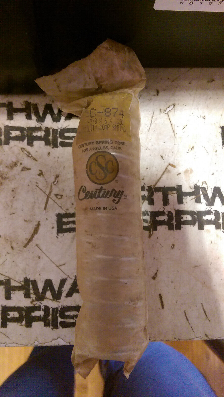 C-874 Compression Spring, 1-3/8-In. OD x 6-In.