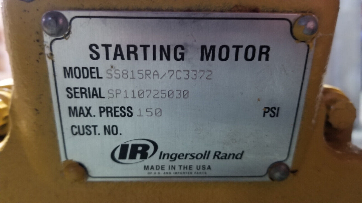 Caterpillar 7C-3372 12 Pinion Teeth Air Starting Motor - For Rotation of Engines