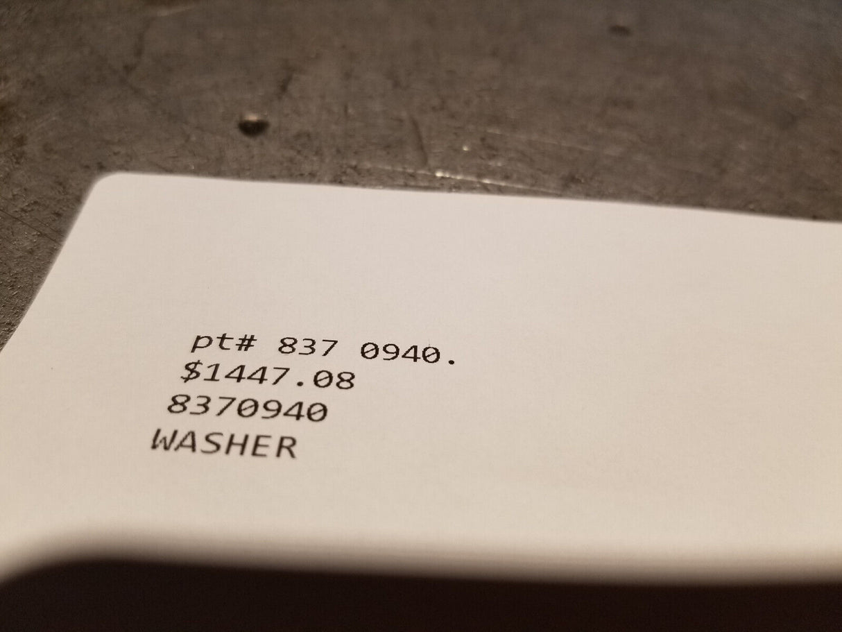 837-0940 HIAB 8370940 08370940 WASHER