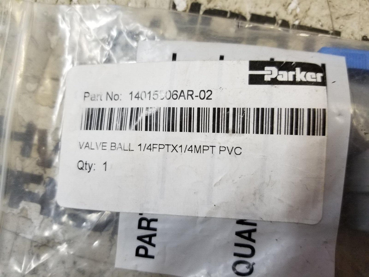PARKER BALL TAP 1/4FPTX1/4MPT PVC 14015506AR-02