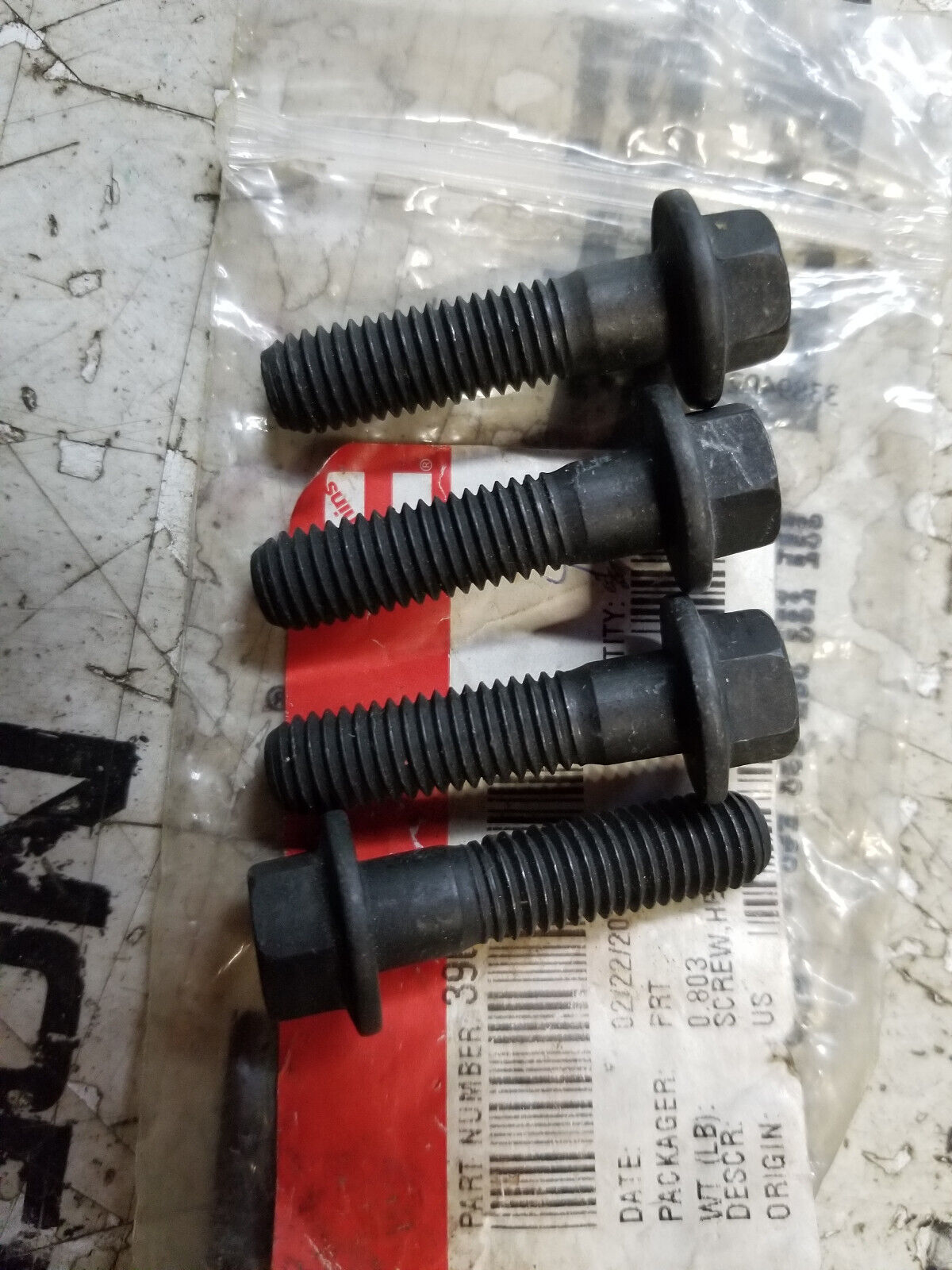 CUMMINS 3903464 STARTER MOUNTING BOLTS 6.7 LOT OF 4PC AS SHOWN