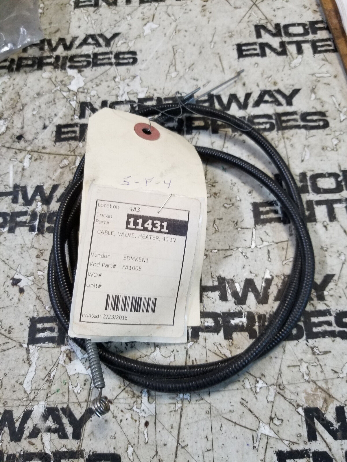 FA1005 HEATER CONTROL CABLE