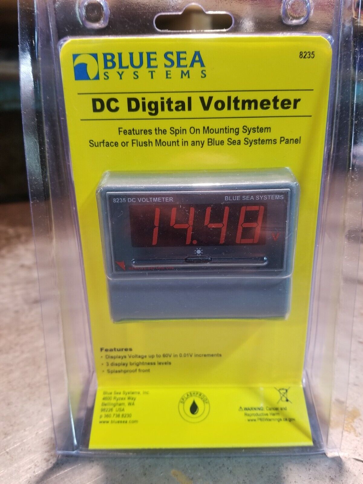 Blue Sea Systems 8235 DC Digital Volt Meter, BRAND NEW, UNUSED