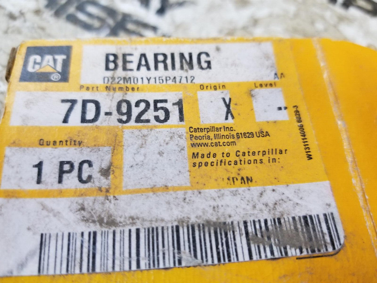 CATERPILLAR 7D-9251 BEARING 7D9251