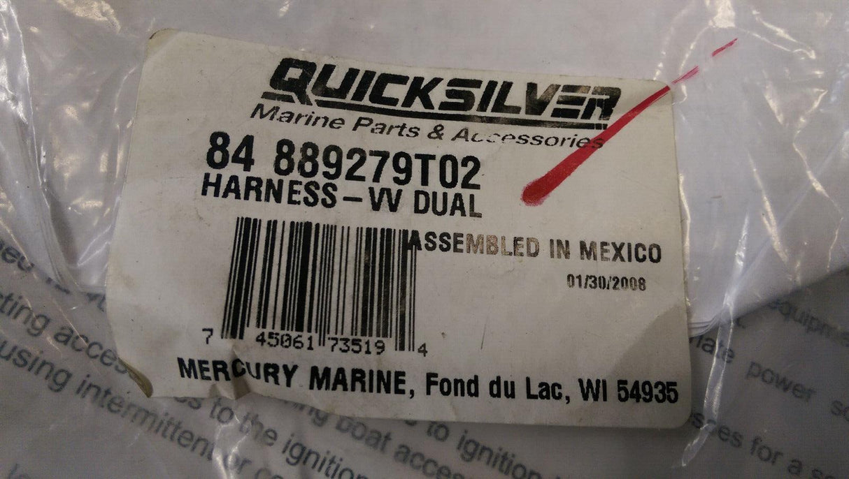 Mercury 3 Ft Boat Dual Wake-Input Wiring Harness 84-889279T02 889279T02