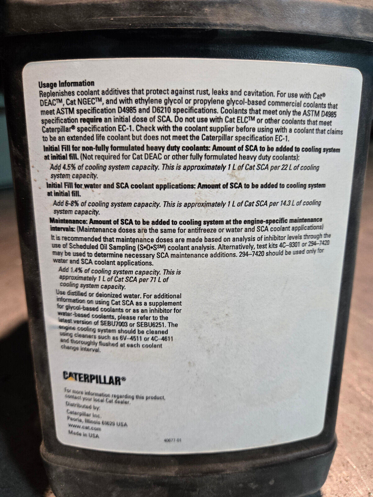CATERPILLAR 3P-2044 Supplemental Coolant Additive (SCA) (32 Ounces) 3P2044