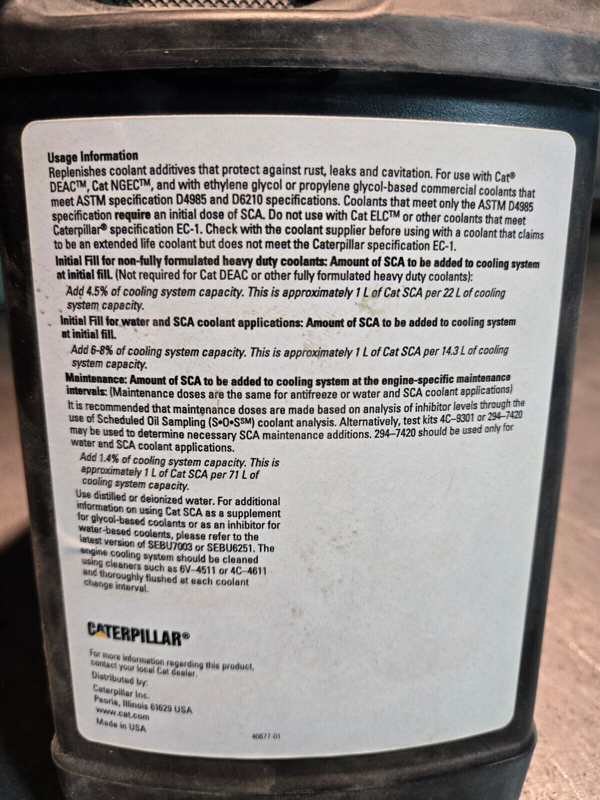 CATERPILLAR 3P-2044 Supplemental Coolant Additive (SCA) (32 Ounces) 3P2044