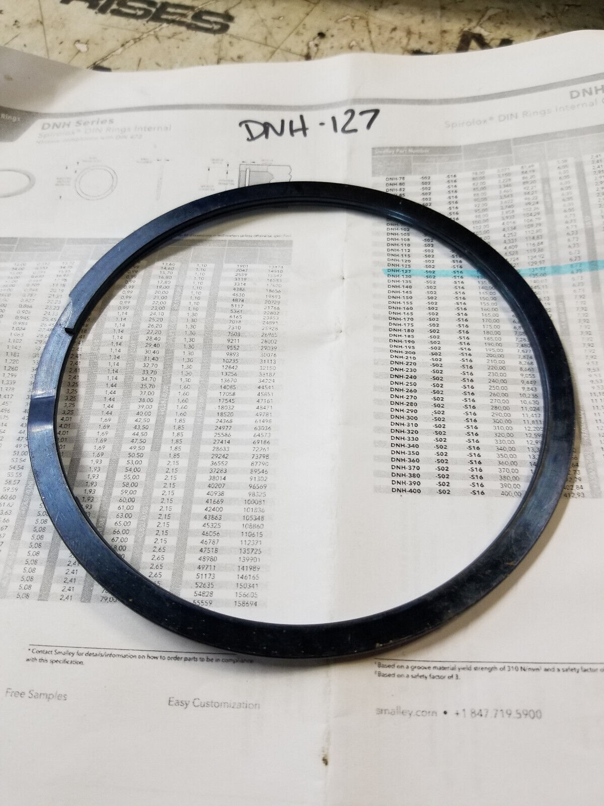 DNH127 DNH-127 spirolox DNH SERIES  DIN INTERNAL RING
