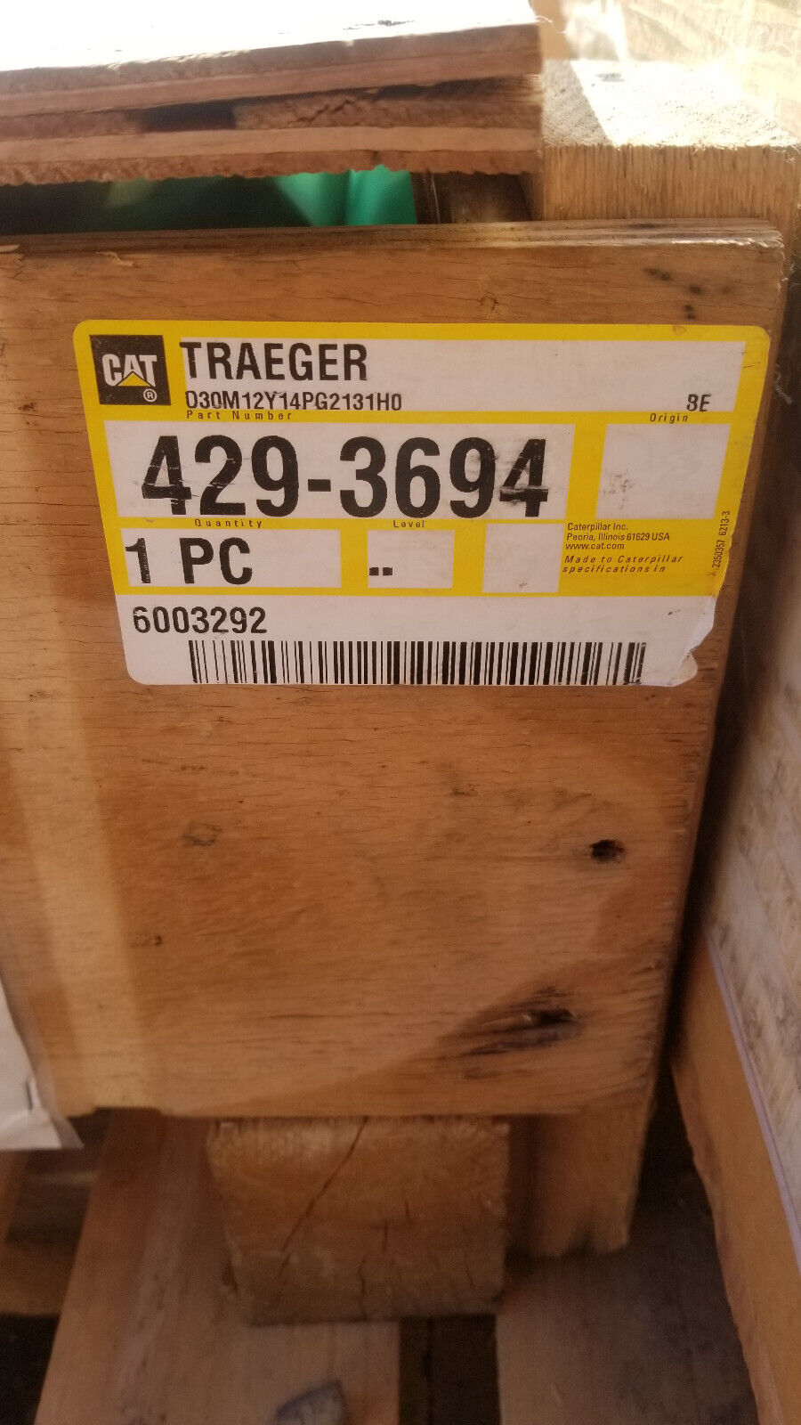 429-3694 CAT TRAEGER 4293694  part of 503-1624 bearing carrier