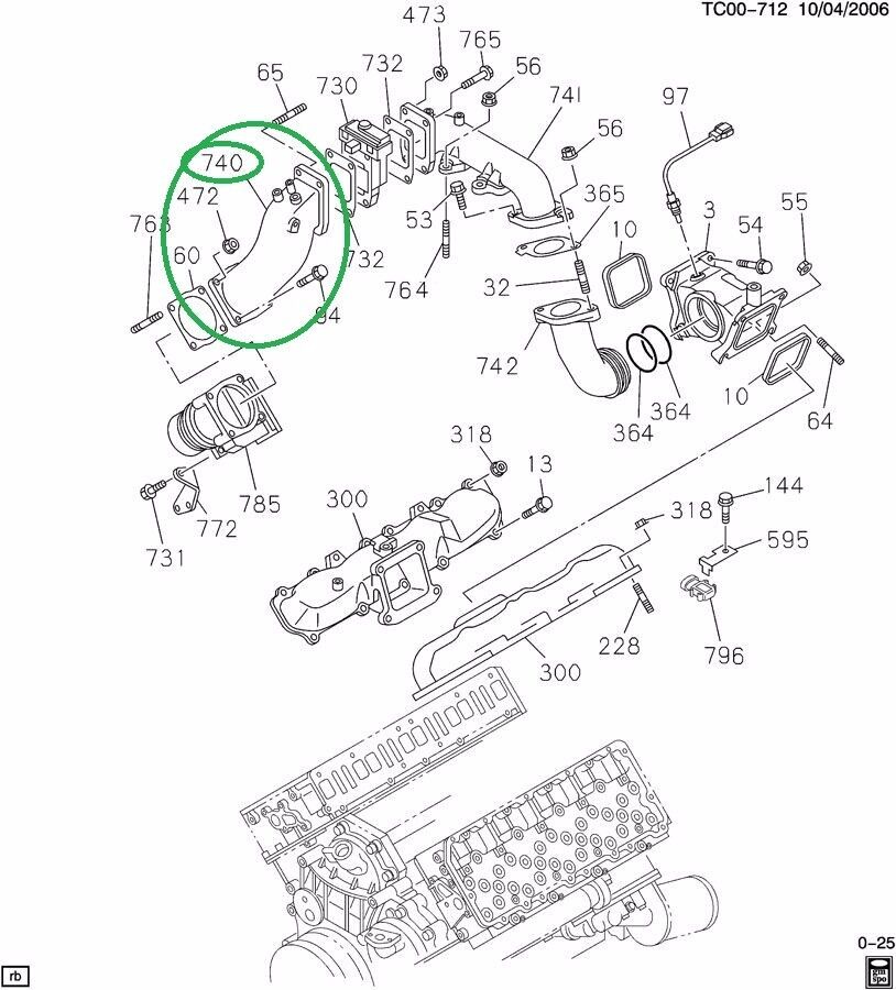 06-10 2006-2010 6.6 DURAMAX LBZ LMM DIESEL INTAKE TUBE 97374352 897374352