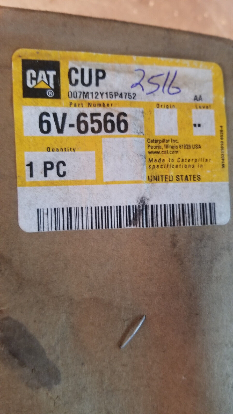 6V-6566 Caterpillar Cup Bearing Cup 6V6566