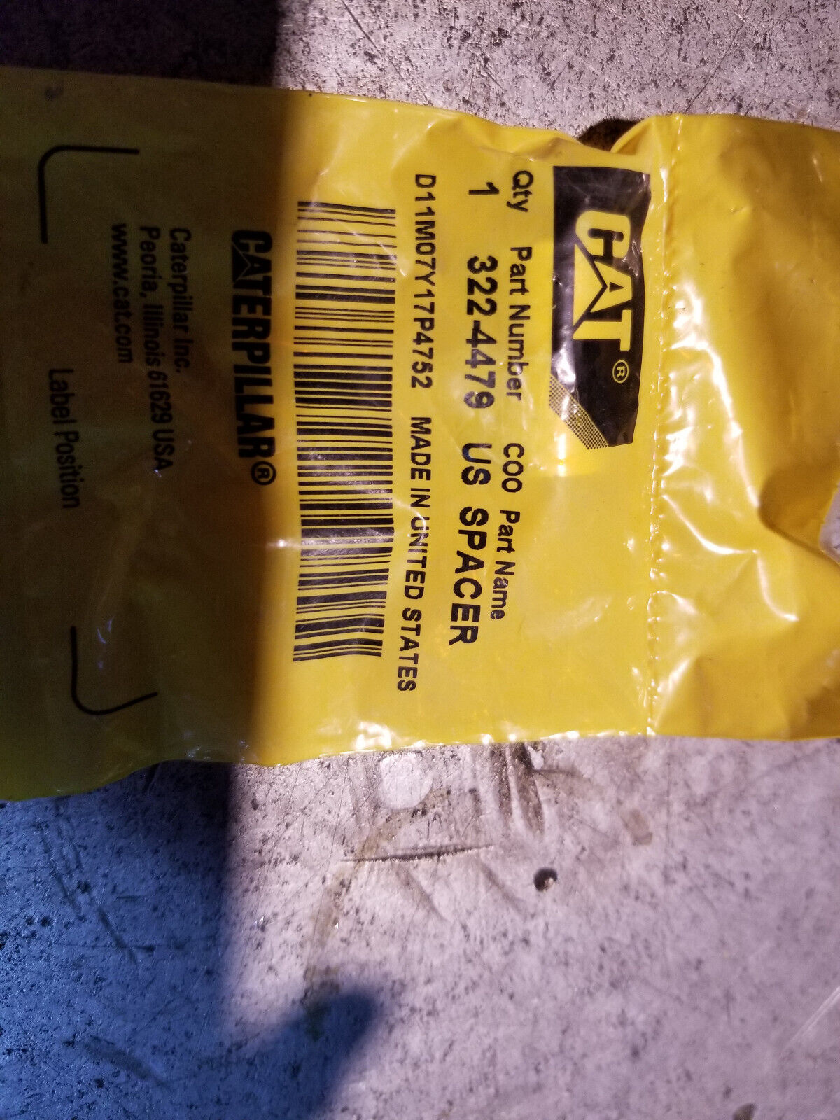322-4479 Caterpillar 8.2mm Inner Diameter Spacer