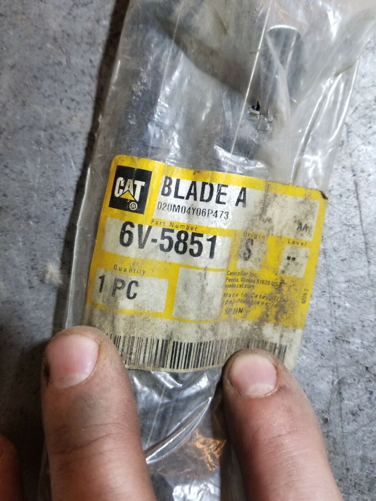 Caterpillar Cat 6V-5851-S Wiper Blade