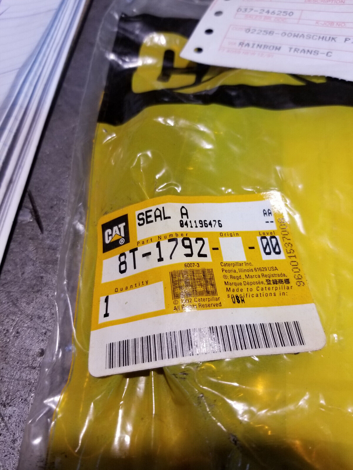 8T-1792 CATERPILLAR SEAL KIT 8T1792