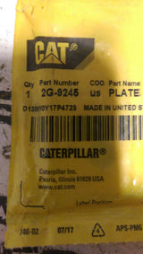 2G-9245 CATERPILLAR PLATE 2G9245