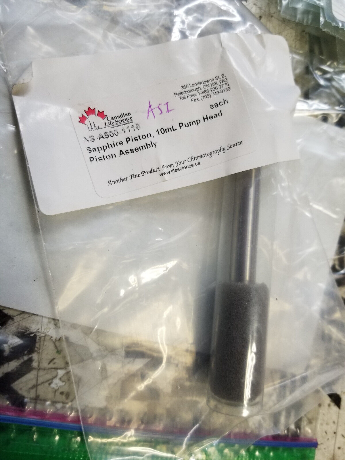 A500-1116-10ML 10ML PUMP HEAD PISTON ASSEMBLY