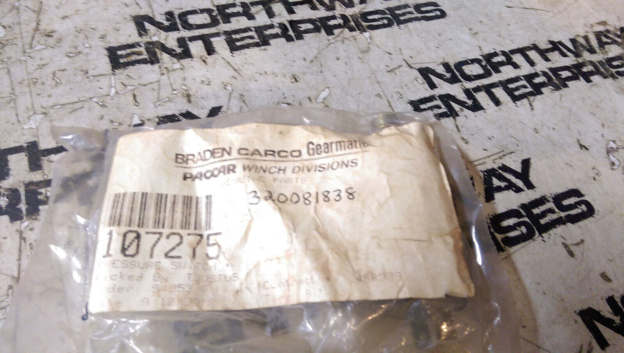 32008138 BRADEN CARCO PACCAR 107275 PRESSURE SWITCH