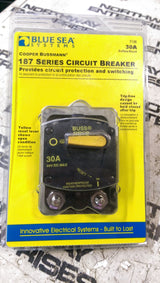 Blue Sea Systems 187-Series Marine Circuit Breaker48V DC30ASurface Mount 7136
