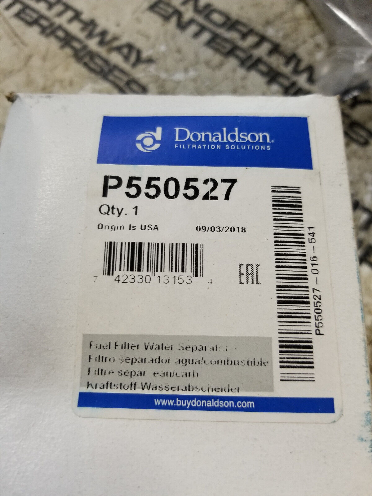 DONALDSON P550527 FUEL FILTER KIT