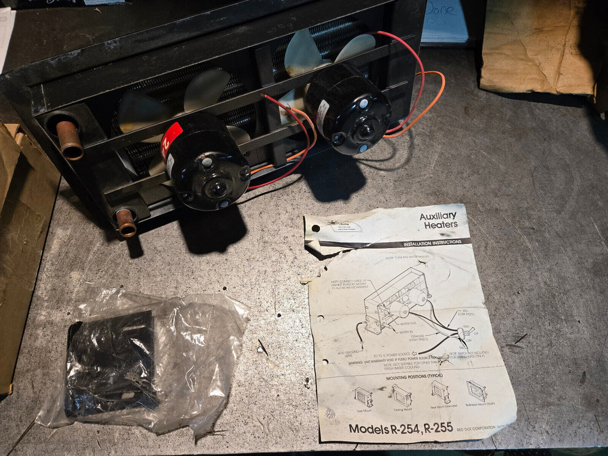 Reddot Heater Unit 24v Double Fan - Rear Exit Connections R-255 R-255-10-24P