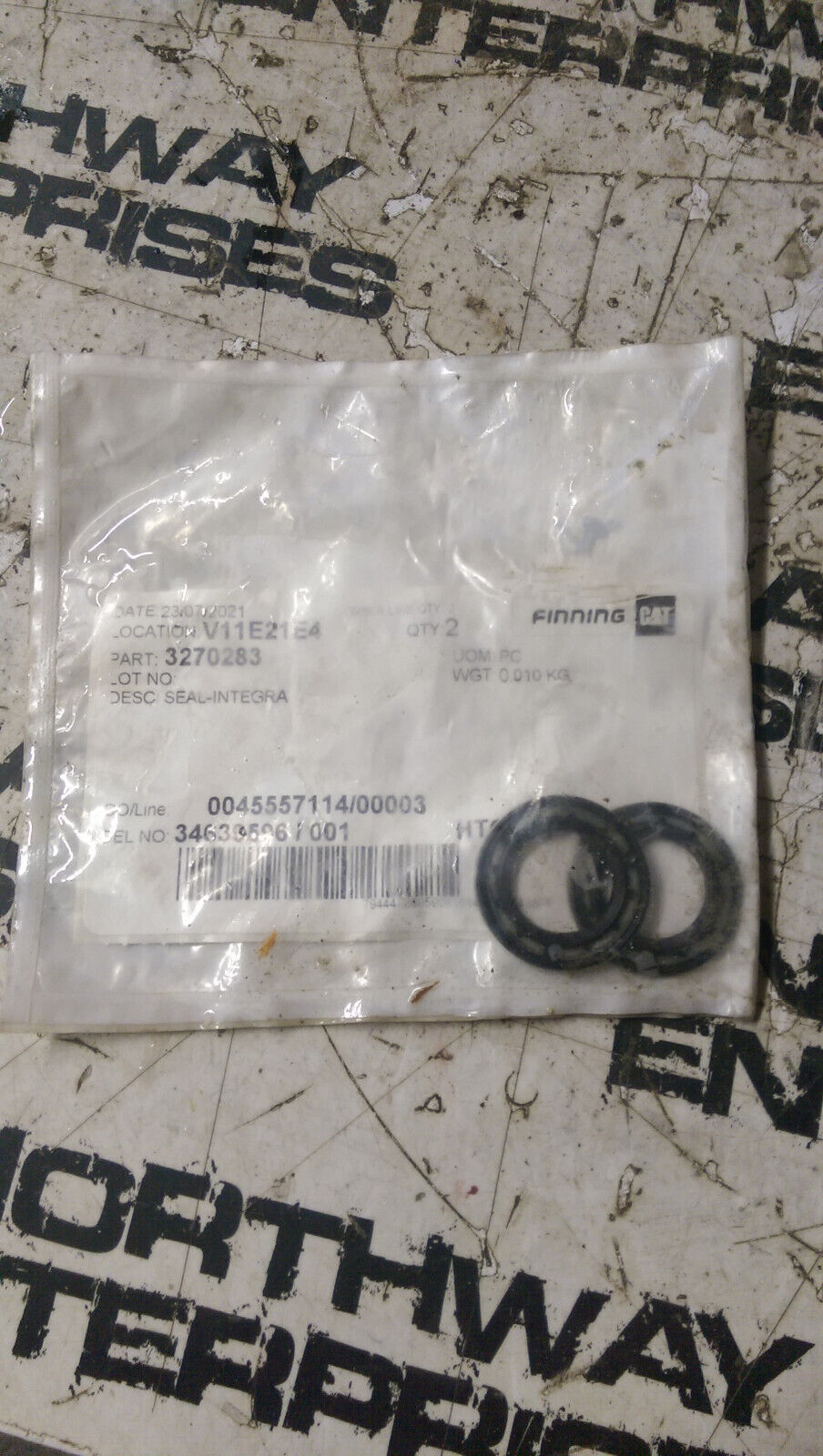 327-0283 CATERPILLAR SEALING WASHER 3270283 LOT OF 2PC