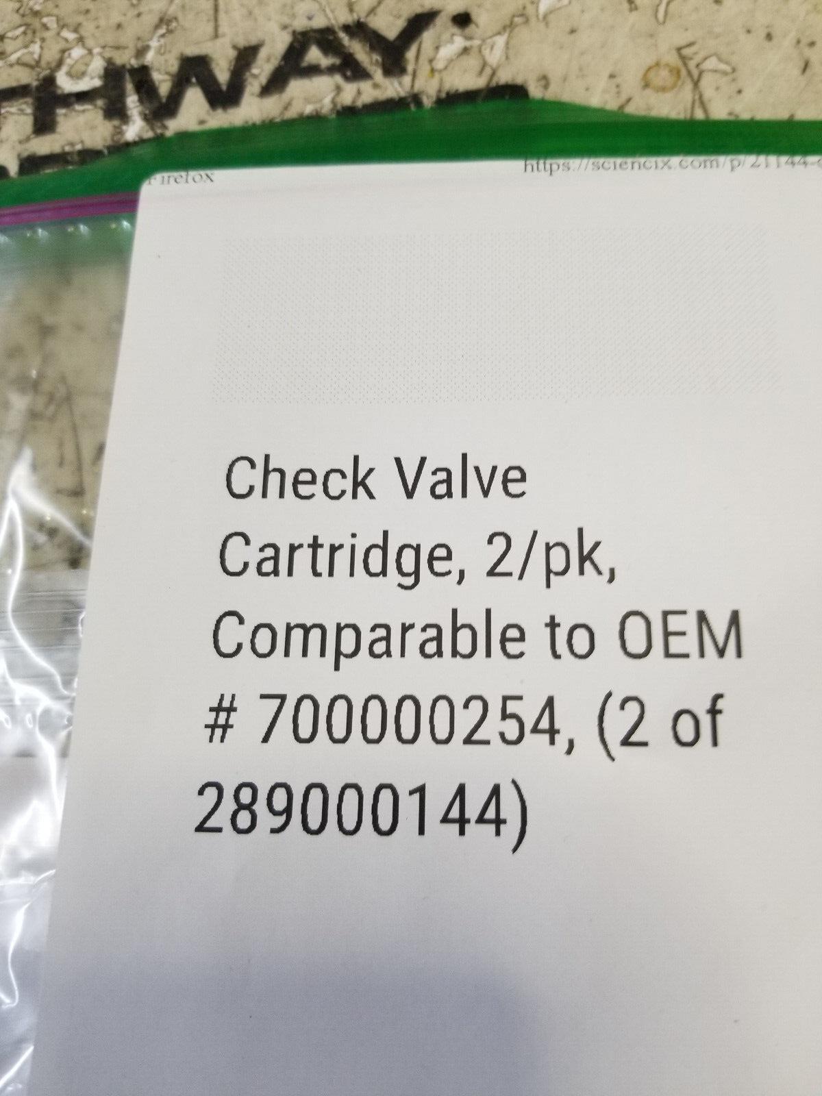 2PACK CHECK VALVE CARTRIDGE 700000254 FOR WATERS 02/PK CTS-10600