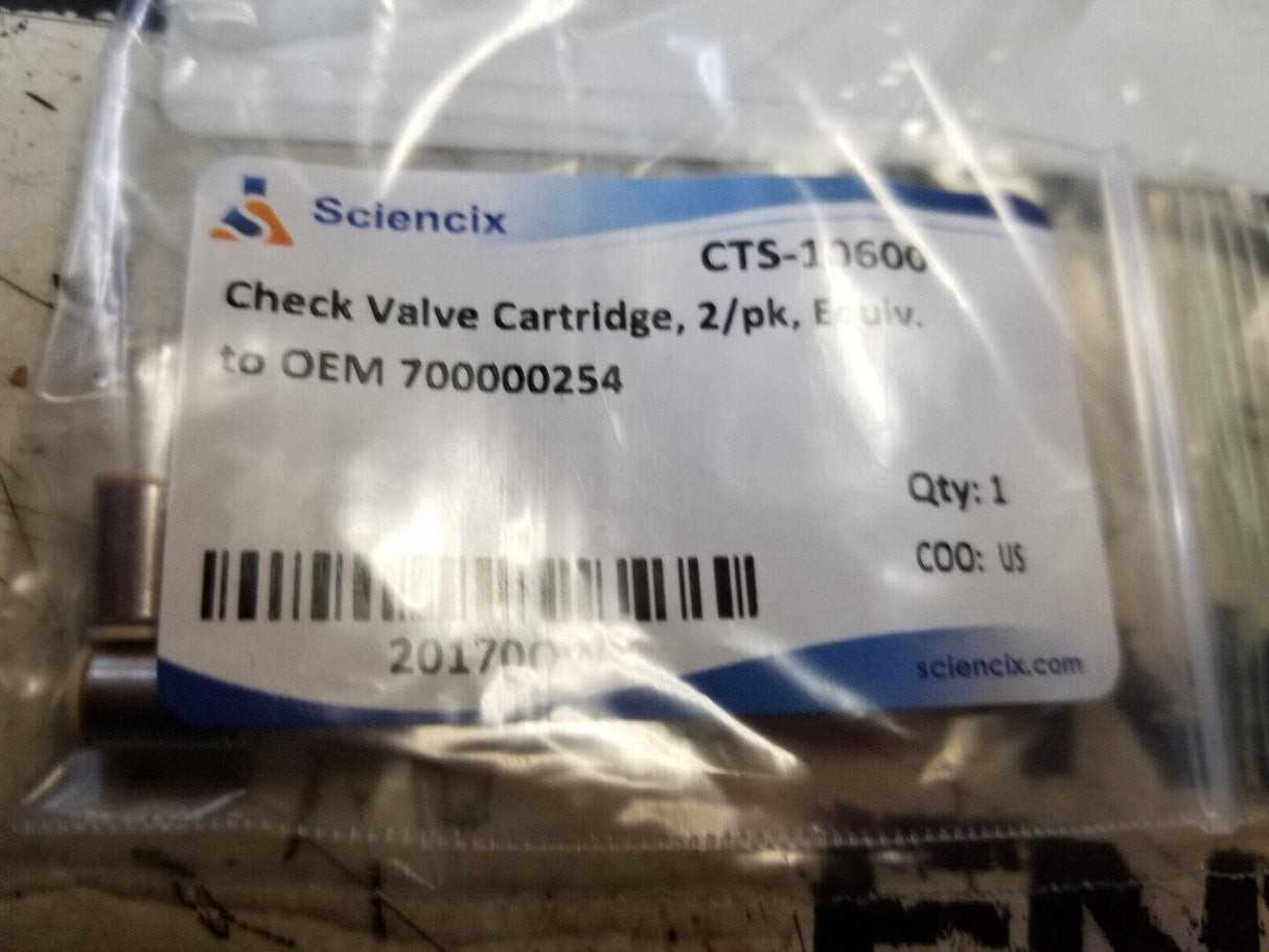 2PACK CHECK VALVE CARTRIDGE 700000254 FOR WATERS 02/PK CTS-10600