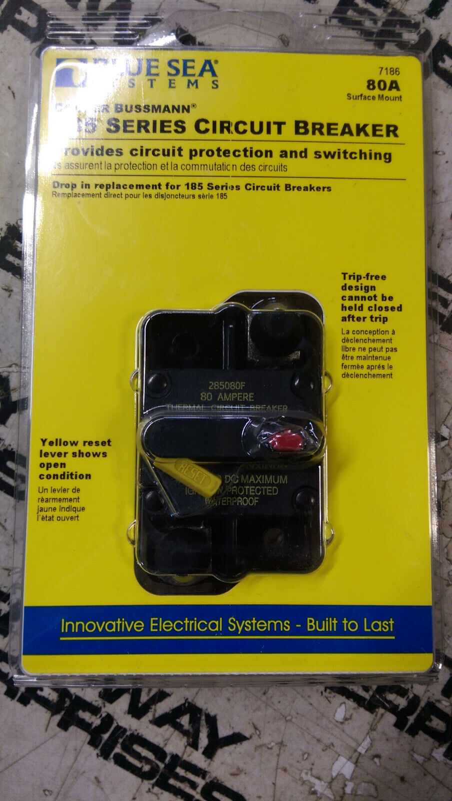 Blue Sea 80a Circuit Breaker Surface-Mount 285 Series 7186