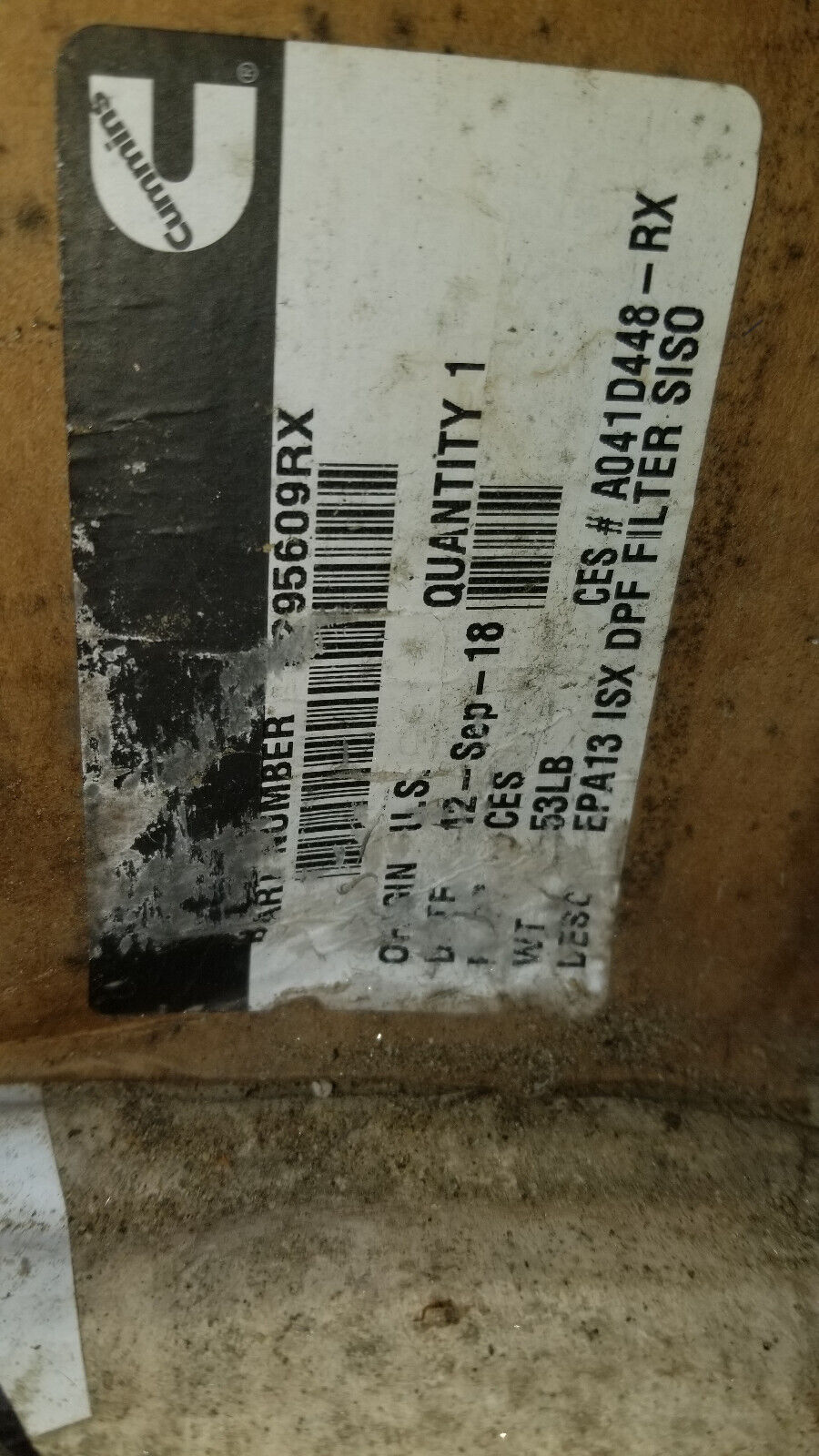 5295609RX CUMMINS OEM BRAND NEW DPF EPA13 ISX DPF FILTER