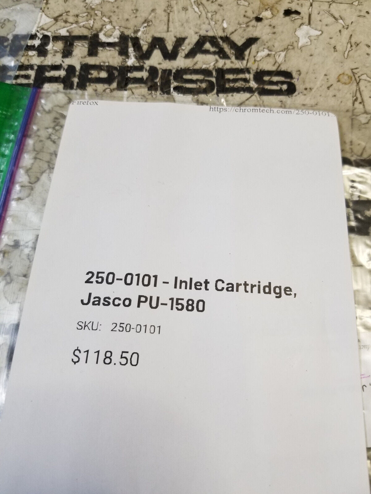 AS-250-0101 Inlet Cartridge, Jasco PU-1580