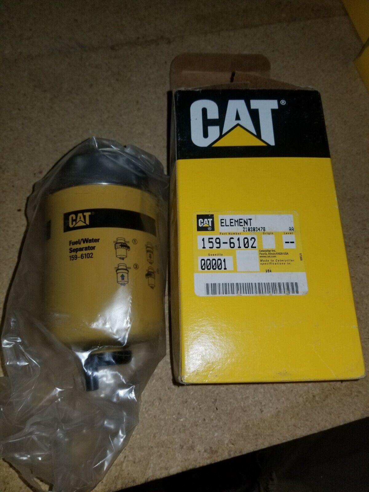 Caterpillar 1596102 159-6102 FUEL WATER SEPARATOR