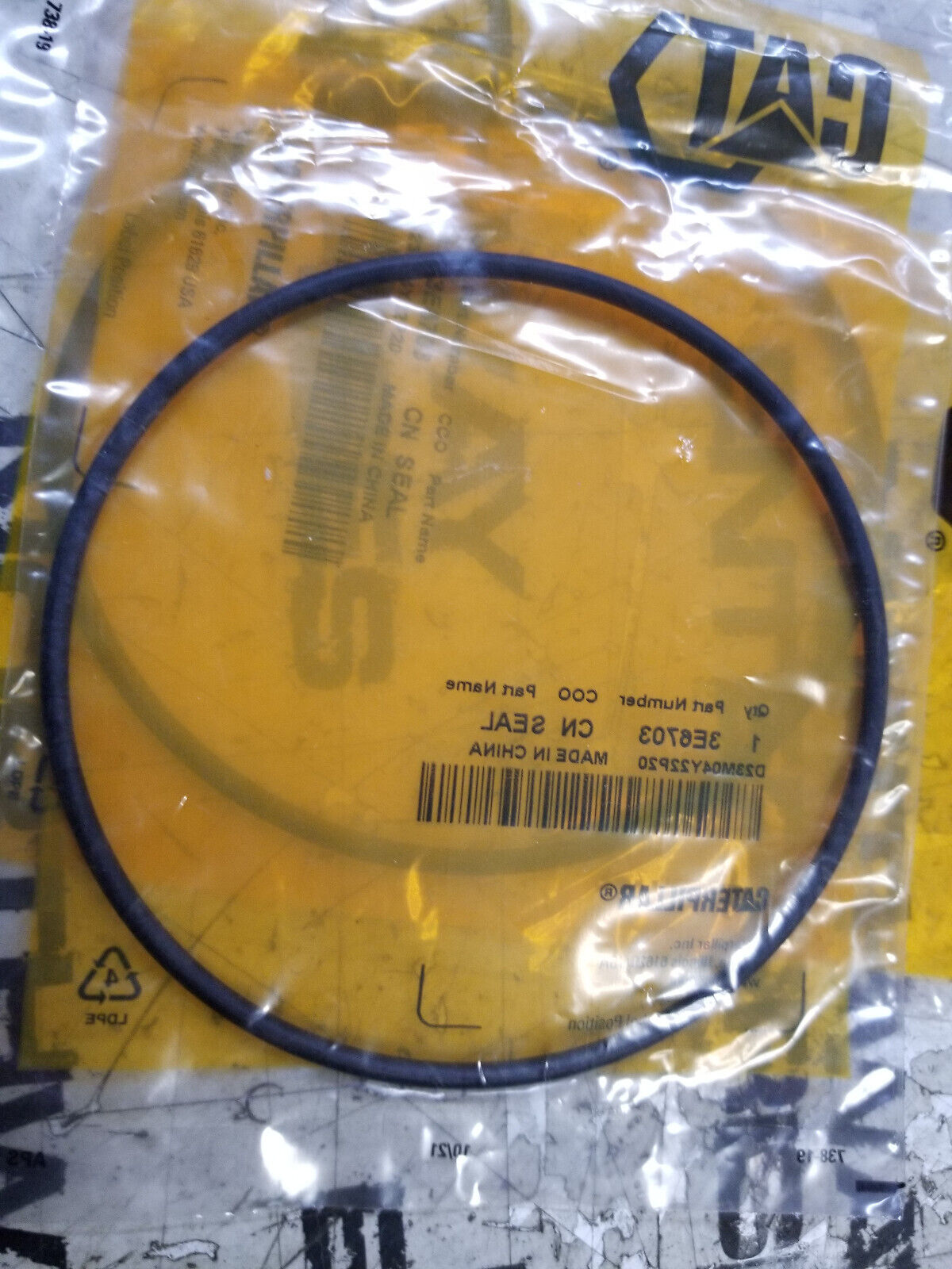 LOT OF 2PC 3E-6703 110.72mm Inside Diameter Seal-O-Ring 3E6703