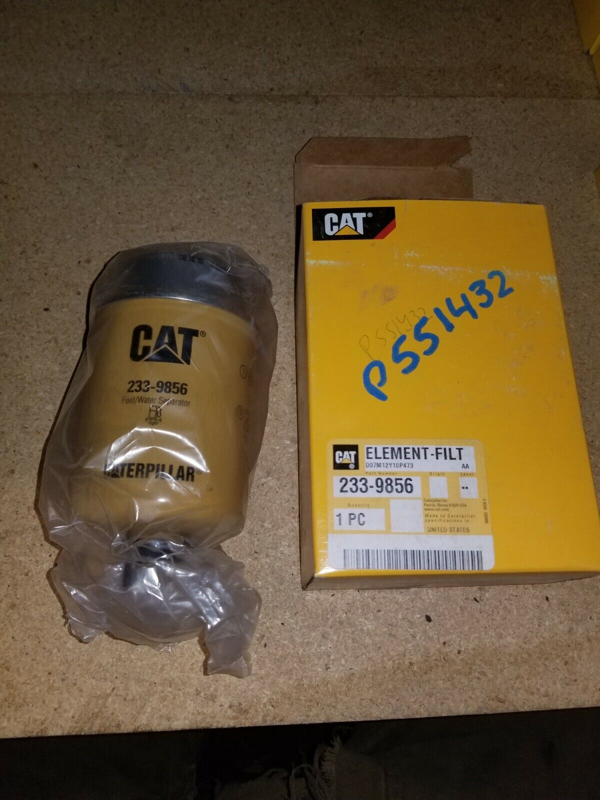Caterpillar Cat 233-9856 Fuel Water Separator Filter