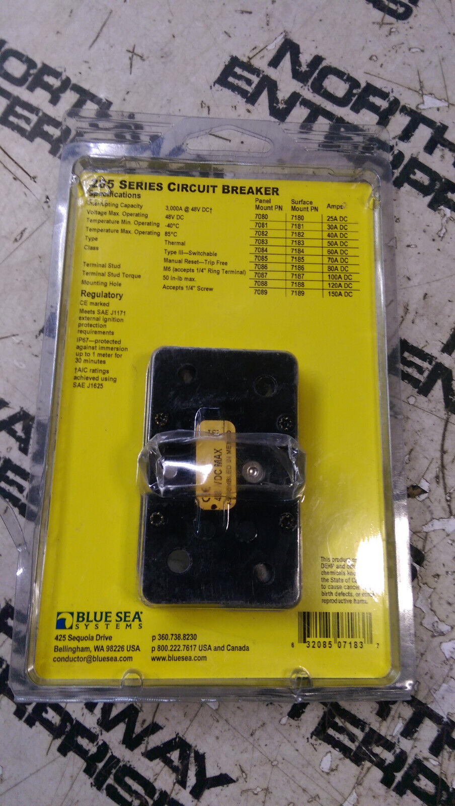 Blue Sea 7183 50 Amp Circuit Breaker Surface Mount 285 Series
